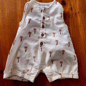 Makemake 6-12m Palm Tree Print Romper